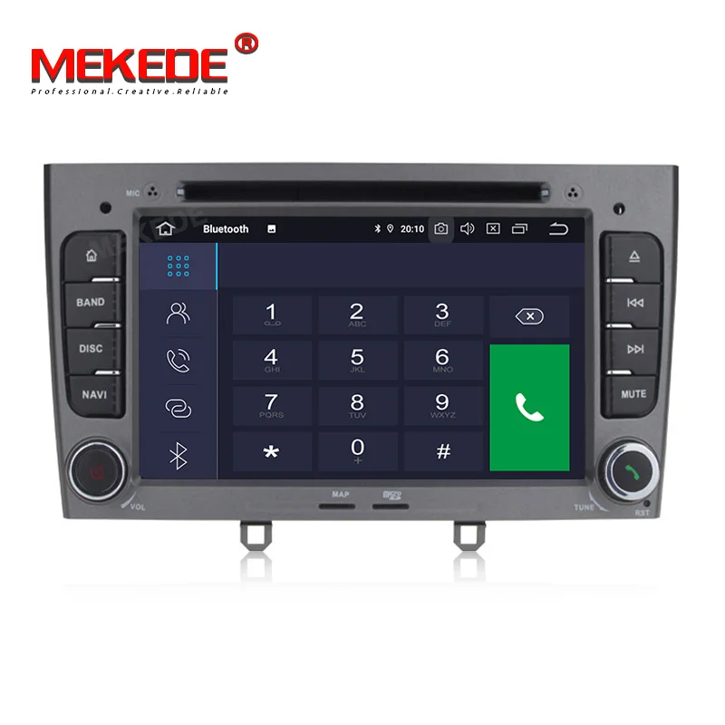 Sale MEKEDE 1024*600 Octa Core Android 9.0 4G RAM 64GROM Multimedia Car dvd Player For Peugeot 308 408 with wifi radio GPS BT RDS 1