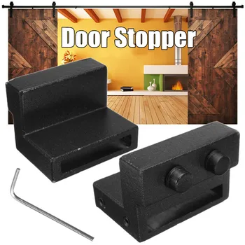 

2Pcs Door Stopper Barn Door Sliding Brake Control Rail Hardware Spare Part Door Stops Doorstop Farm Barn Accessories