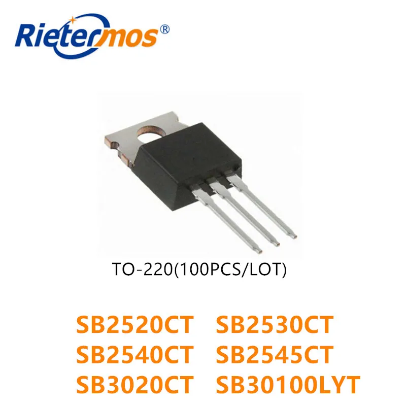 100 шт. SB2520CT SB2530CT SB2540CT SB2545CT SB3020CT SB30100LYT TO220 высокого качества | Электроника