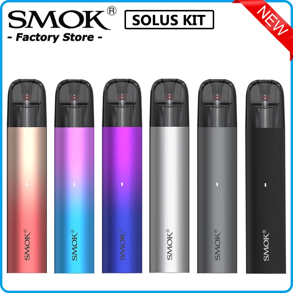 NEW! Original SMOK SOLUS Pod Kit Vaping Electronic E Cigarette Vape with 700mAh Battery Solus Cartridges Coils VS NOVO 4 Nord |