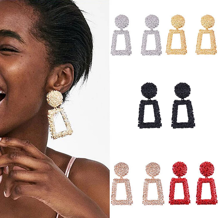 

Stylish Modern Gold Earrings For Women Big Heavy African Bold Earrings Fashion Jewelry 2020