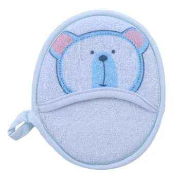 

Children Cartoon Bath Brushes Bear Cotton Infant Rub Sponge Gloves Baby Towel Accessory Washing Body Sponge Brush