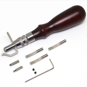

7 in 1 Multipurpose Leather Craft Tool Sew&Crease Leather Edge Beveler Tool Set