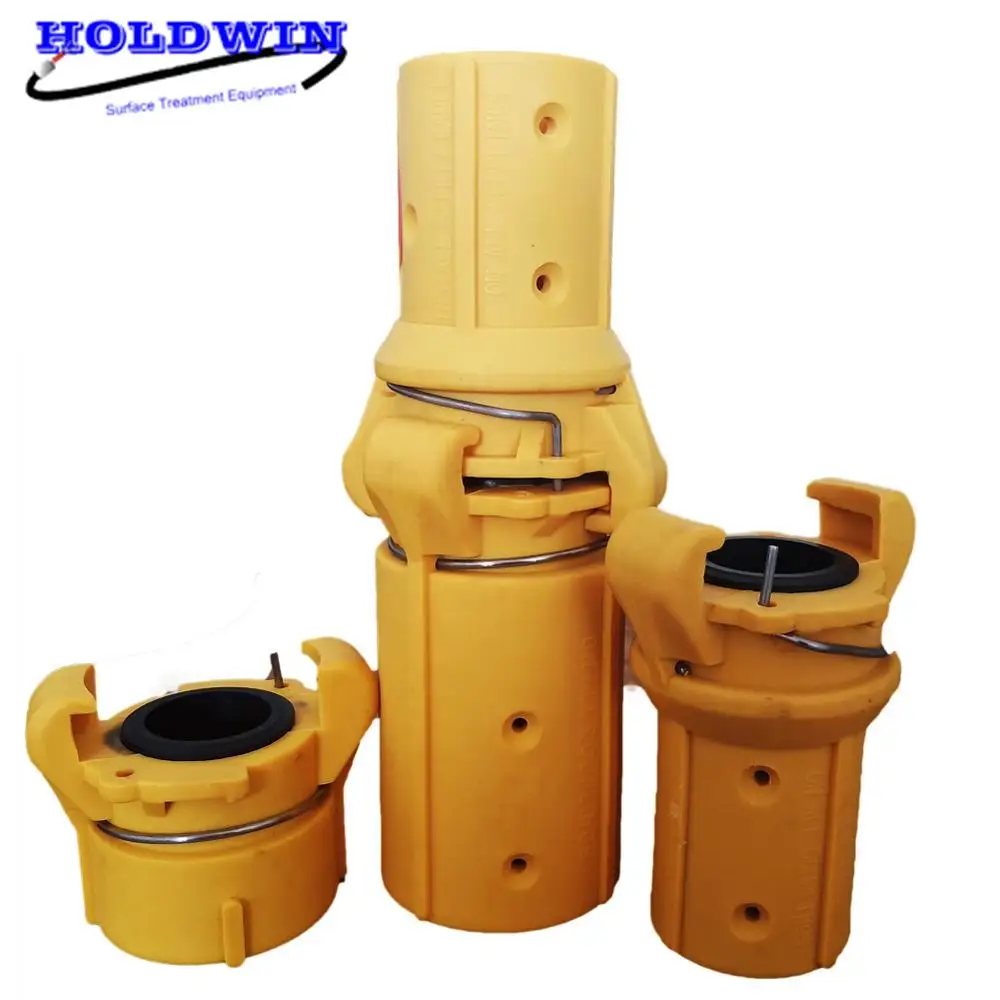 HOLDWIN yellow quick Nylon couplings for sandblast hose sand blasting