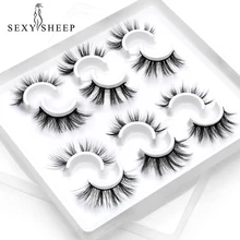 SEXYSHEEP 6 пар 3D норковые ресницы натуральные накладные ресницы драматический объем поддельные ресницы макияж ресницы для наращивания шелковые ресницы