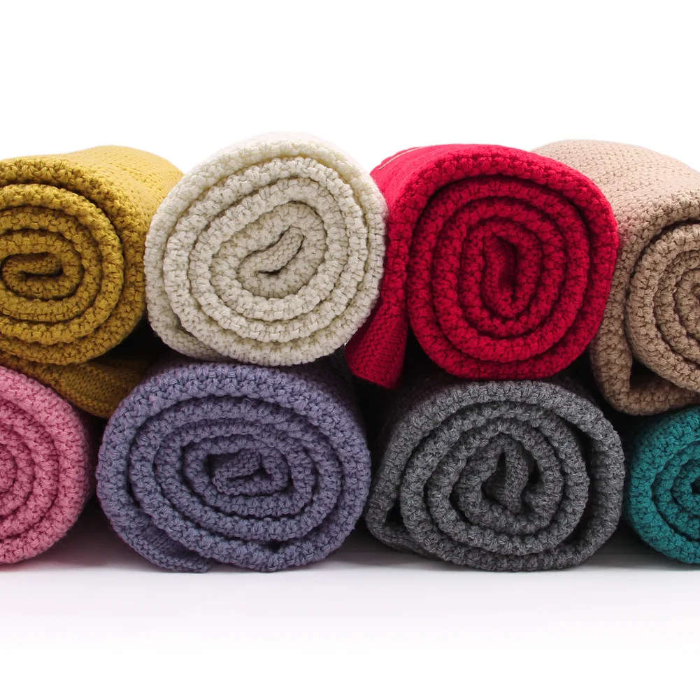 Вязаное пеленание новорожденных пеленки-одеяла обертывание супер мягкие детские постельные принадлежности одеяло для кровати диван