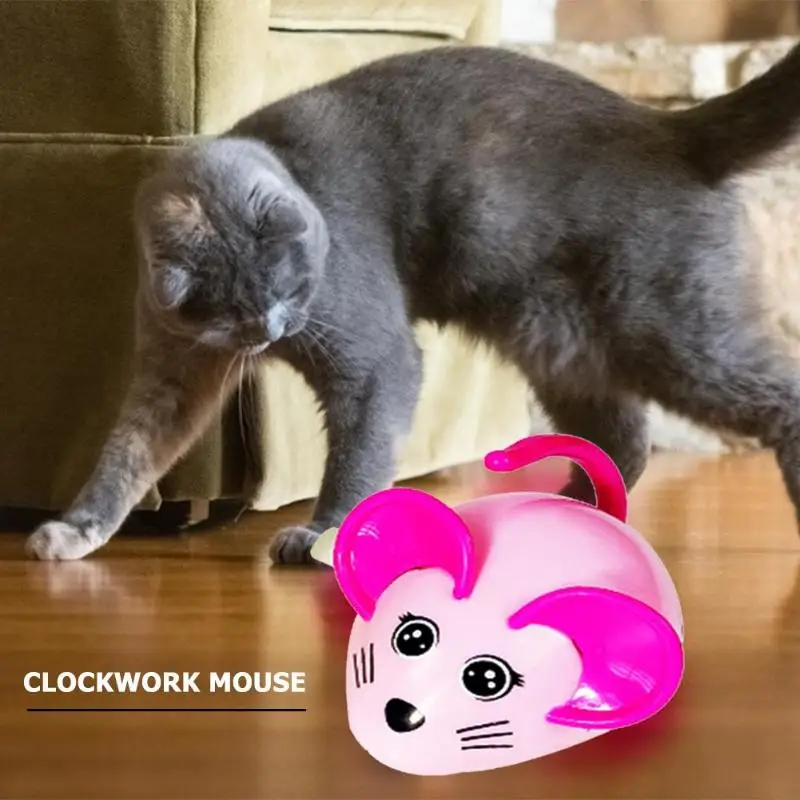 Мультфильм обмотки мышь скрипучий пластик Жевательная звучащая Pet игрушка-тизер для кошек