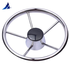 Аксессуары для лодки морской 5 спиц из нержавеющей стали рулевое колесо зеркальная полировка морской для лодки яхты 15,5"