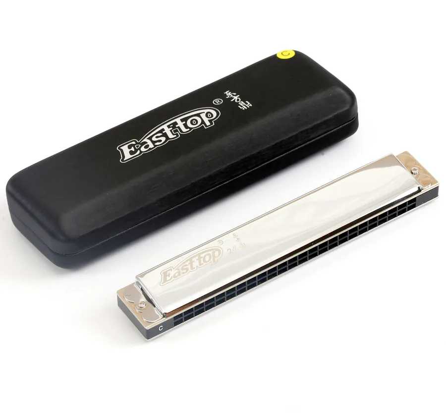 EASTTOP T2406 профессиональная гармоника tremolo с 24 отверстиями и ключом C латунными