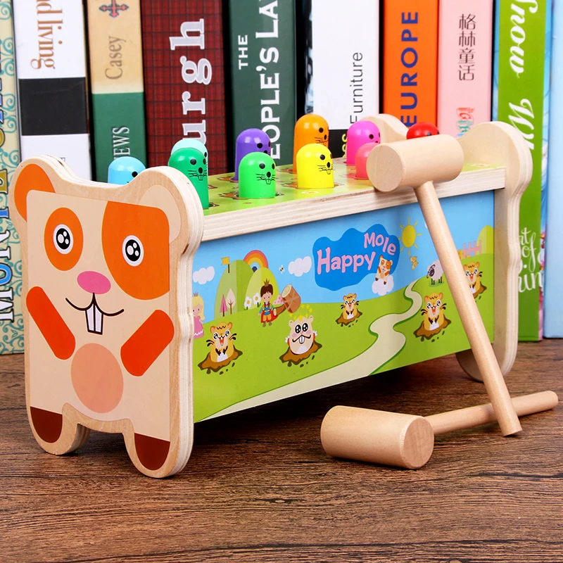 Деревянная игрушка Whac A родинка для детей детские напольные игры Дошкольное