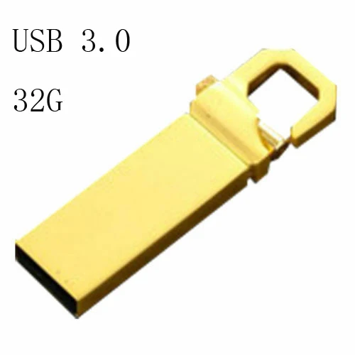 USB 3,0 2 ТБ флеш-накопители памяти металлические флеш-накопители ручка 32G/16G диск U диск серебристо-желтый черный Удобная карта памяти - Цвет: Yellow 32G