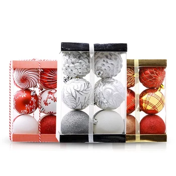 

7cm Christmas Tree Decorative Ball Ornaments Pendant 12Pcs/Pack Silver Hollow Out Xmas Ball Decor Baubles for Christmas Home