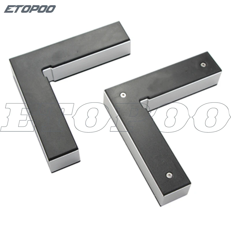 2pcs ruler 90 градусов правый угол зажим плотник инструмент позиционирования квадраты 4," x4.7" деревообрабатывающий легкий прочный алюминиевый сплав инструменты - Цвет: 2pcs ruler