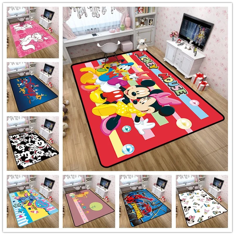 Minnie Mickey Mouse Playmat Carpet Kids Rugs Bedroom Door Mat Kitchen for Living Room  Wedding Ceremony - Image 2