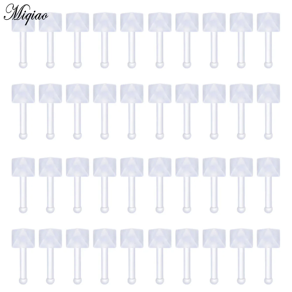 

Miqiao 5pcs-100pcs Body Piercing Jewelry Japan and South Korea Fashion Simple Acrylic Nose Stud Earrings