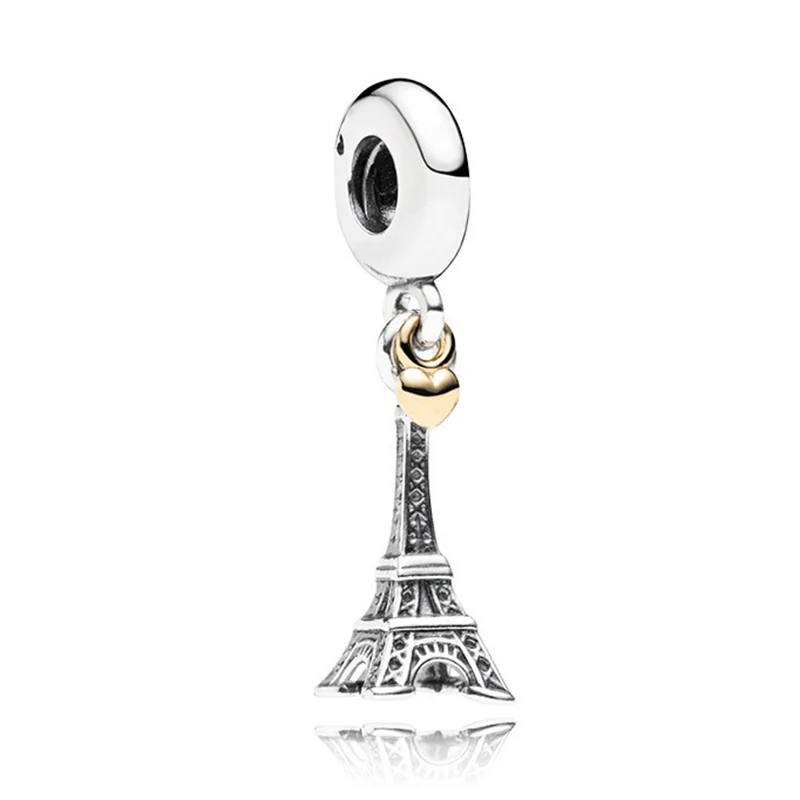 

Paris Eiffel Tower Hanging Charm 100% Real 925 Sterling Silver Paris Eiffel Tower Charms Fit Original Bracelet Diy Jewelry