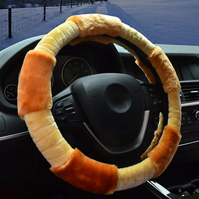 Зимняя теплая крышка колеса для рулевого колеса автомобиля колесные автомобили Нескользящие