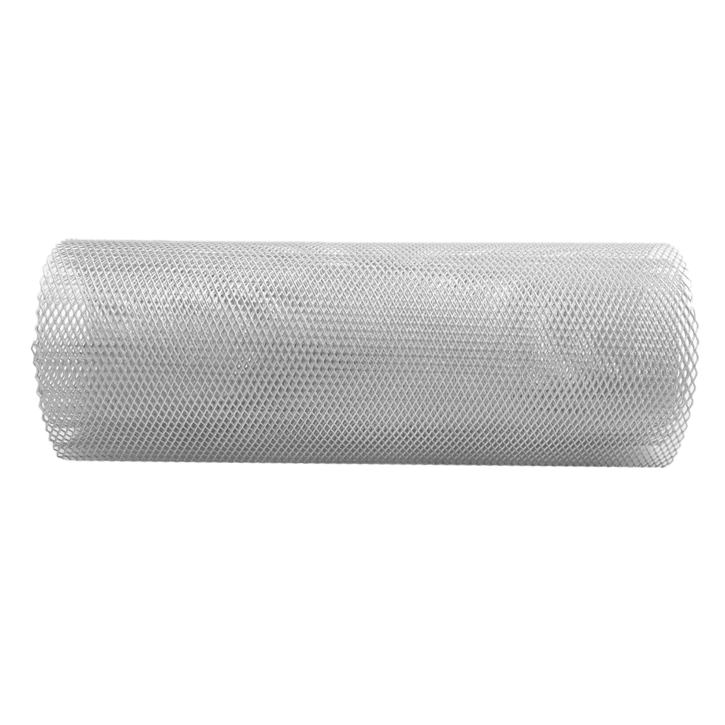 Car Vehicle Black Tone Aluminum Alloy 3x6mm Rhombic Grille Mesh Sheet Universal Fit for any bumper body kit fender 100 x 33cm