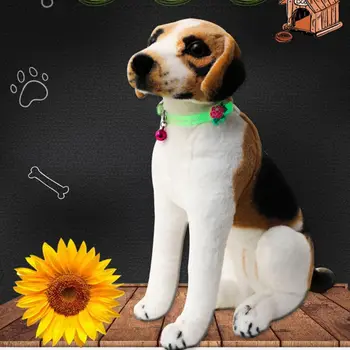 

Pet Glowing Collars with Bells Glow at Night Dogs Cats Light Luminous Necklace 11UA