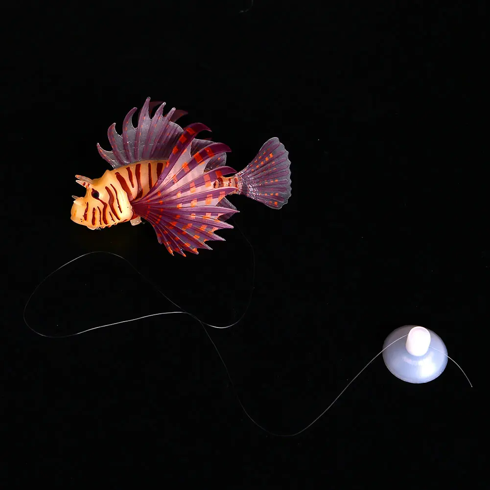 Аквариум Искусственный светящийся Lionfish стиль силиконовые рыбы плавающий Декор