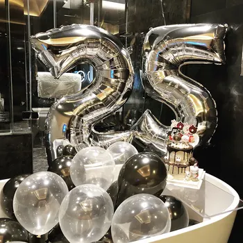

32 40inch Big Foil Birthday Balloons Helium Number Balloons Happy Birthday Party Decorations Kids Toy Figures Wedding Air Globos