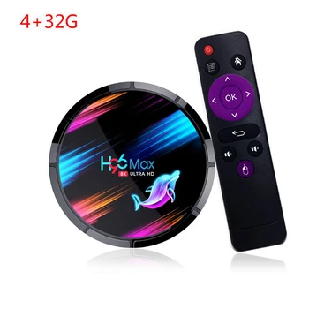 

H96 MAX X3 Smart TV Box S905X3 2.4G/5G Wifi BT4.0 Media Set Top Box 4+32GB for An-droid 9.0 Systems