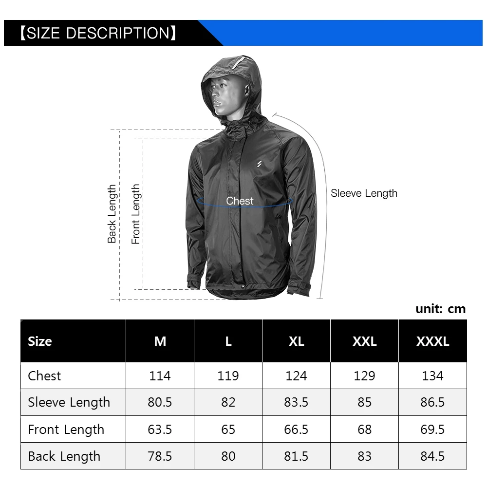 Cycling Waterproof Motocross Bike Bicycle Raincoat Jacket Breathable Anti-sweat Riding Bike Bicycle Equipment Clothing Unisex