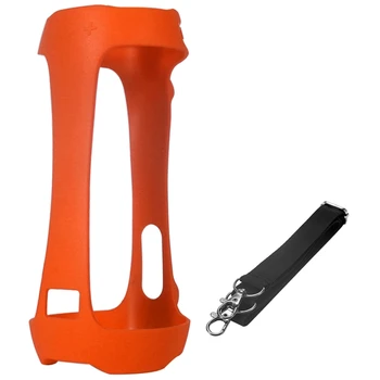 

Silicone Case Cover with Strap Carabiner for JBL Pulse 4 Bluetooth Speaker(Orange)