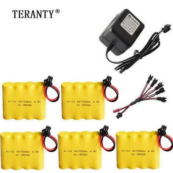 

( SM Plug ) 4.8v Ni-cd Battery and Charger For Rc toys Cars Tanks Robots Boats Guns 4* AA 700mah 4.8v Rechargeable Battery Pack