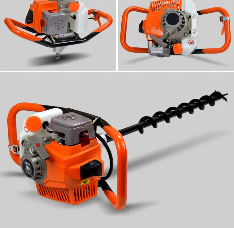 

High-power Ground Drilling Single-person Gasoline Engine Drilling Ground Pile Planting Fertilizer Machine Digging Machine Hole