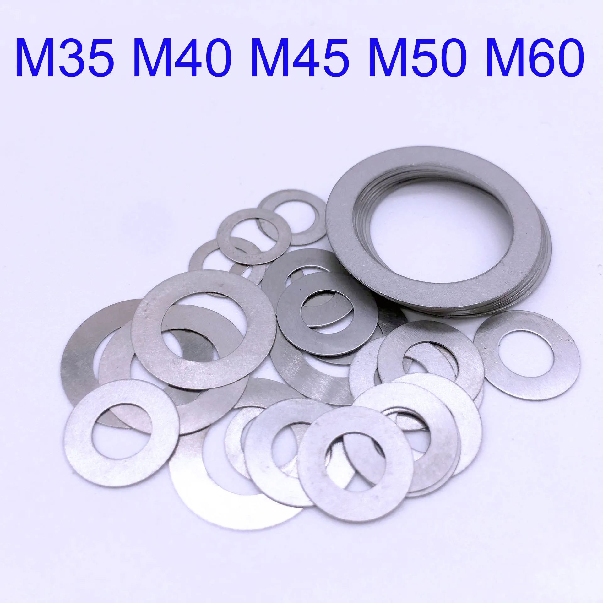 Нержавеющая сталь плоская шайба ультратонких прокладок тонкий ШИМ M35 M40 M45 M50 M60 Толщина 0,1 0,2 0,3 0,5 1 мм DIN988