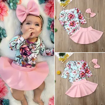 

Sunsuit Toddler Baby Girls Floral Romper Jumpsuit Dress Outfits Skirt Clothes