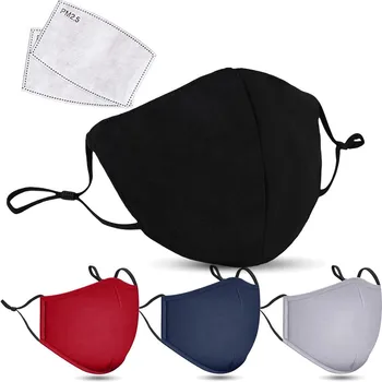 

Cotton Face Mask PM2.5 Activated Carbon Mask Washable and Reusable Lot Windproof Mouth-muffle bacteria proof Flu Face masks Care