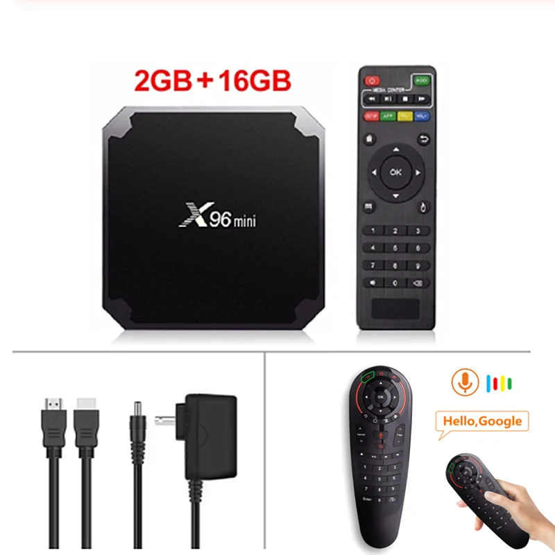2G16G Add G30 X96 мини Android ТВ приставка X96mini Android 7,1 Смарт ТВ приставка 2 Гб 16 Гб Amlogic S905W четырехъядерный 2,4 ГГц WiFi Android 9,0 1Гб 8Гб - Цвет: 2G16G Add G30