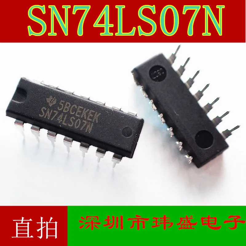 10 шт./лот SN74LS07N DIP-14 74LS07
