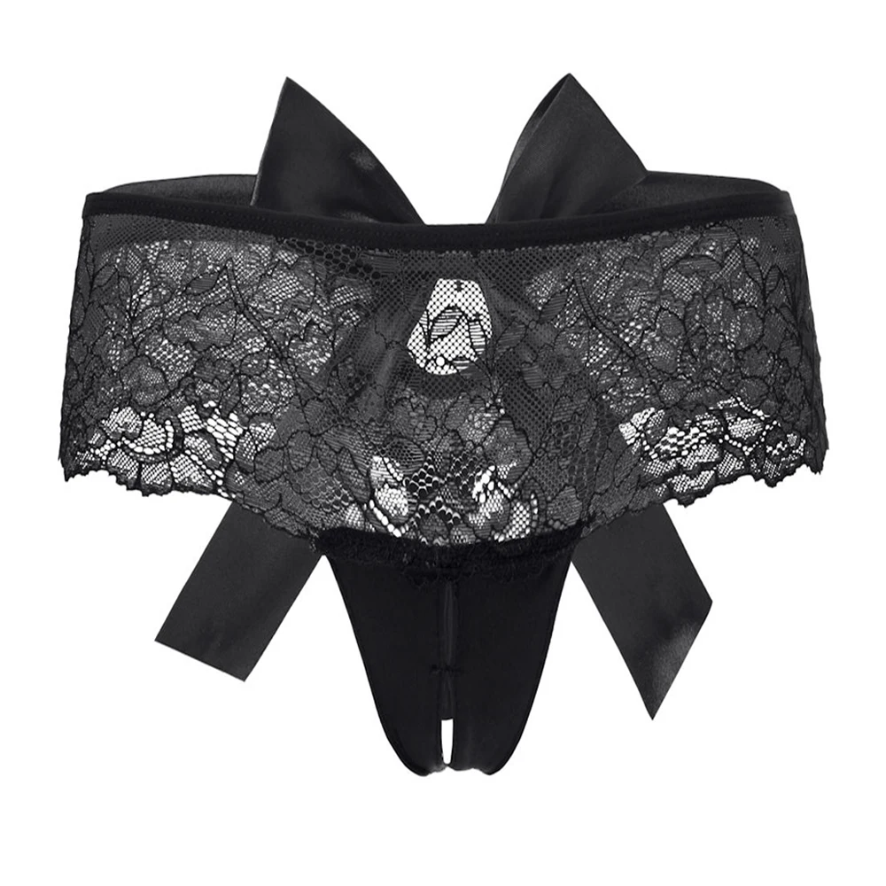 Sexy Underwear Women Erotic Sensual Lace Crotchless Thongs Hot High Quality Low Waist Feminina's Panties Tempting Pretty Brief