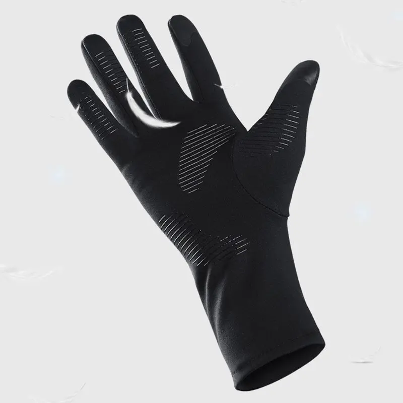 Мужские и женские зимние перчатки для бега с сенсорным экраном с противоскользящими силиконовыми гелевыми рукавицами