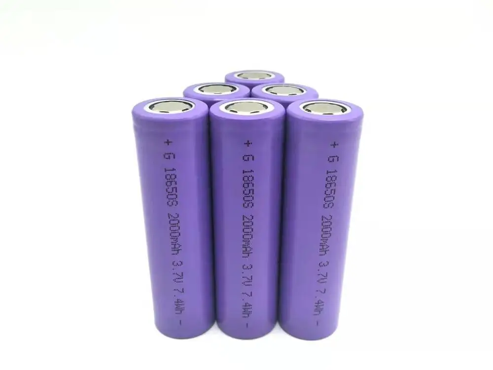 4 шт/партия 18650 2000mah 3,7 V литиевая батарея перезаряжаемая батарея для фонарика фары светодиодный свет