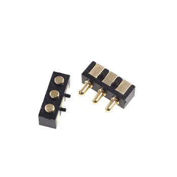 

10 pcs Male Female Header Spring Pogo Pin 3 Pins Grid 2.5mm PCB Single Row 5.5mm Height SMT Right Angle Target Connector 3.5mm