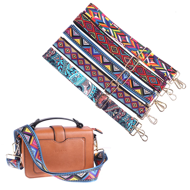 140CM Bag Handle Bag Strap Cross Body Messenger Nylon Bag Straps For Women Removable DIY Shoulder Rainbow Handbag Accessories