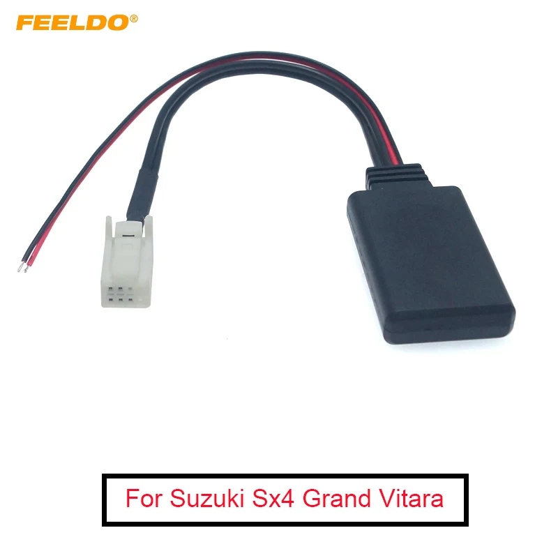Автомобильный беспроводной модуль FEELDO с Bluetooth музыкальный AUX адаптер для Suzuki Sx4