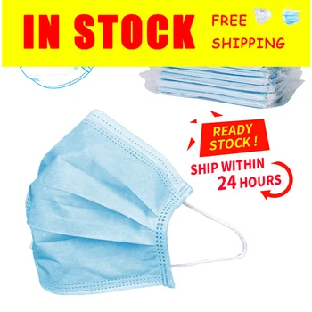 

Anti Bacterial 3 Layers Earloop Face Masks Disposable Dustproof Safety Masks Face Care Elastic
