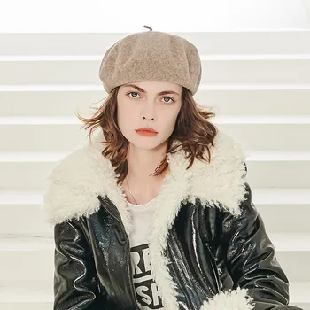 

KMS 2019 New Autumn and winter new fashion pure wool woolen hat 56-60cm