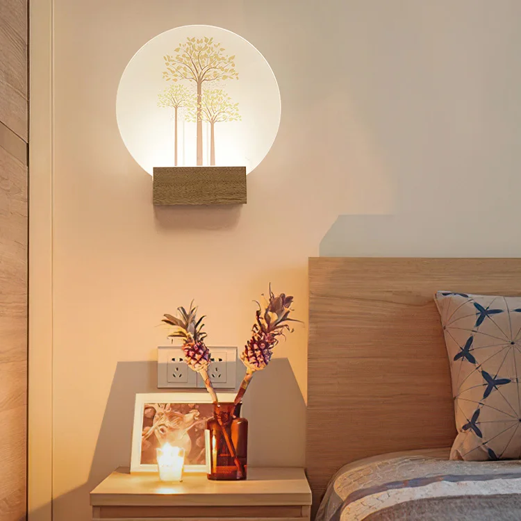 Soft lighting bedroom bedside wall lamp creative personality staircase hallway entrance | Лампы и освещение