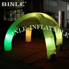 Открытый 4 ноги светодиодный шатер/надувной паук палатка со встроенным воздуходувкой/надувной купол палатки для вечерние