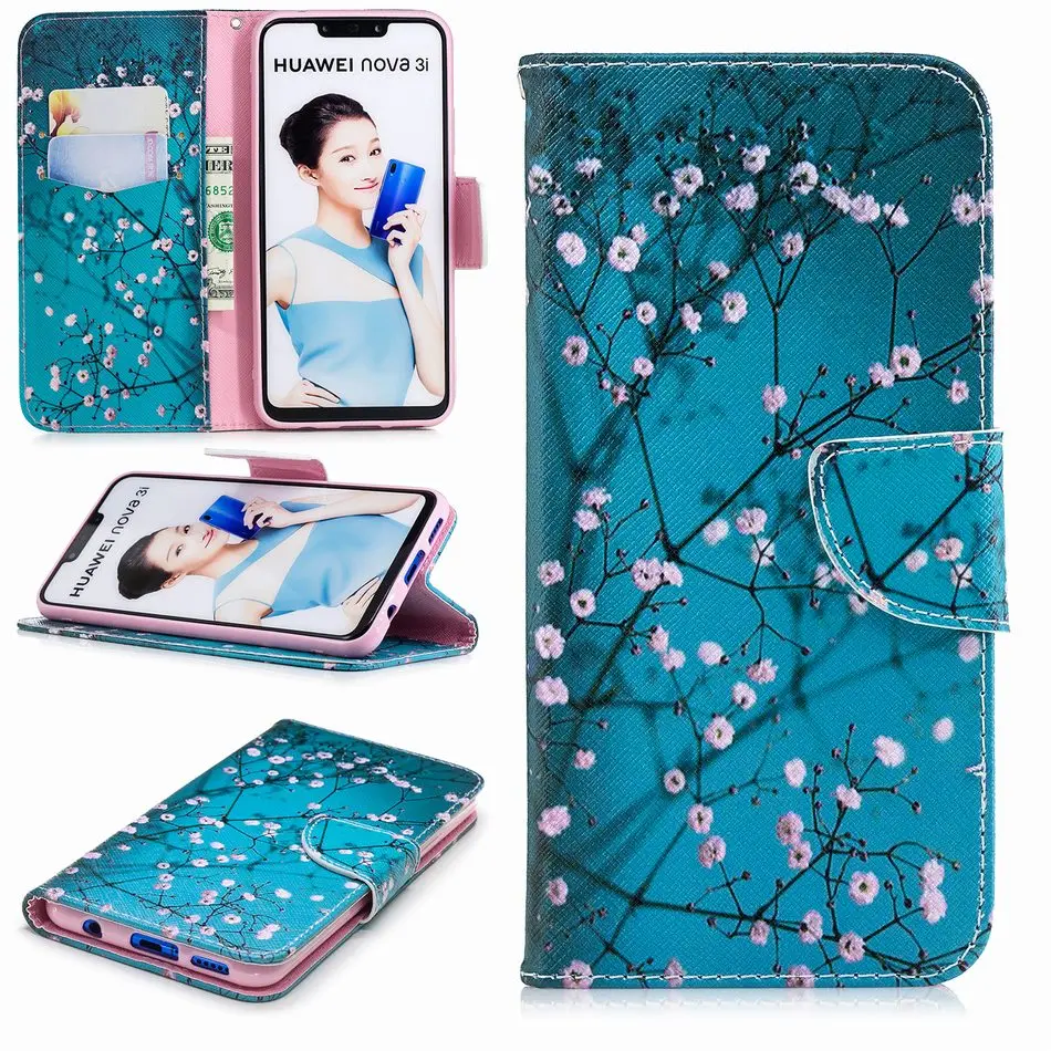 Кожаный чехол-книжка для Huawei P9 Lite Mini Y5 Prime Y6 Pro 2017 Y7 Y9 2018 Honor 10 7A 7C 7X P07G | Мобильные