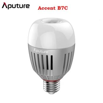 Aputure B7C 7W RGB WW LED 똑똑한 전구 사진술 빛 2000K-10000K 조정 가능한 0-100% Stepless 조광 App 통제 Multip