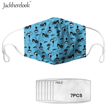 

Black Cat PM2.5 Face Mask Fashion Dustproof Mouth-muffle with 7Pcs Filter Cartoon Animal Design Multicolor Face Mask Filter