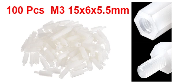 Uxcell 100 шт M3 4 #-40 5 + 12 мм 6 + 6 мм 6 + 8 мм 5 + 16 мм F/M латунная Шестигранная стойка винты PCB столб никелированный