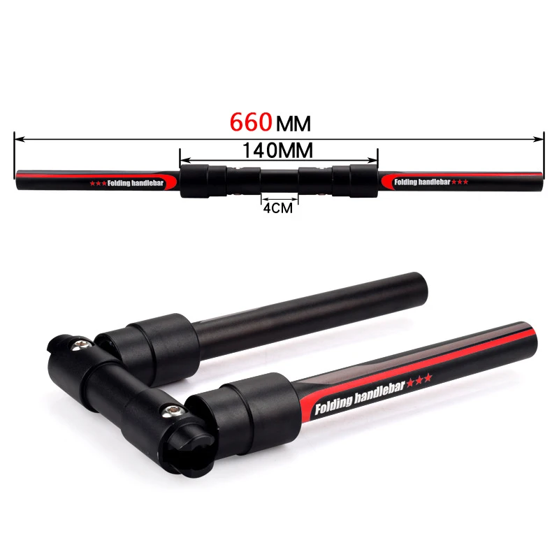 red-660mm Электрический Скутер Складной Руль Горный передний руль велосипеда прямой руль переоборудованный велосипед руль аксессуары - Цвет: red-660mm